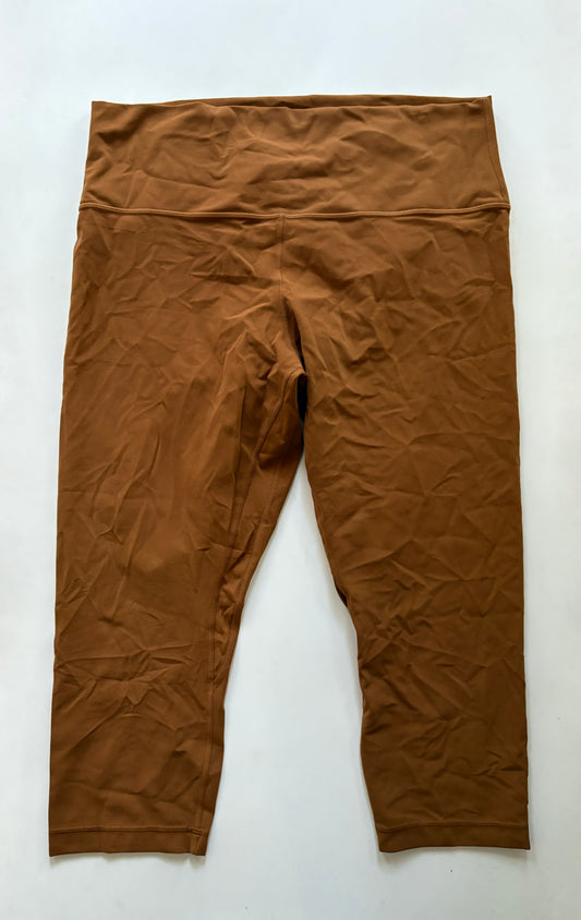 Athletic Leggings By Lululemon In Rust, Size: Xl