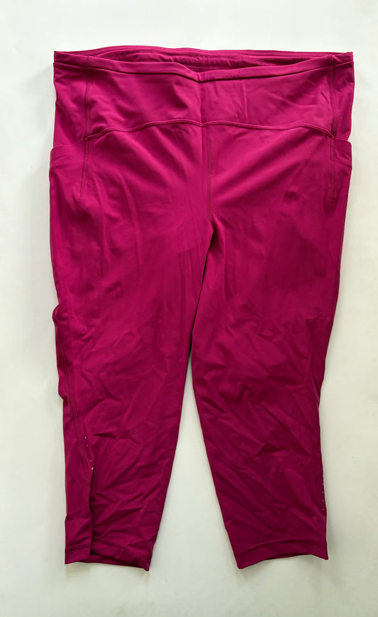 Athletic Leggings By Lululemon In Pink, Size: 1x