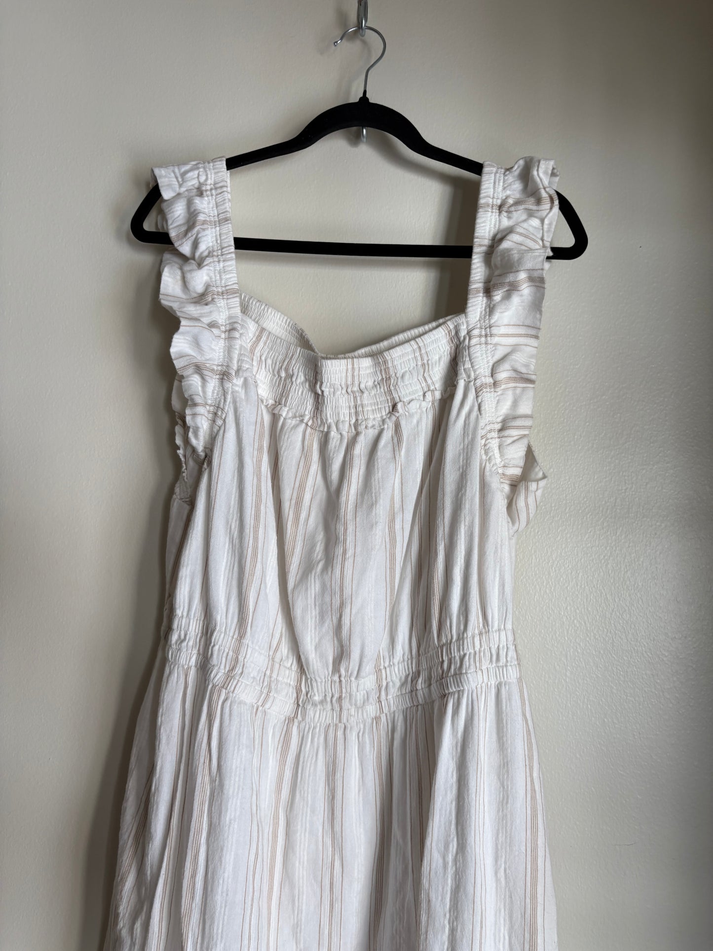 Dress Casual Midi By Good HART In Cream, Size: Xl