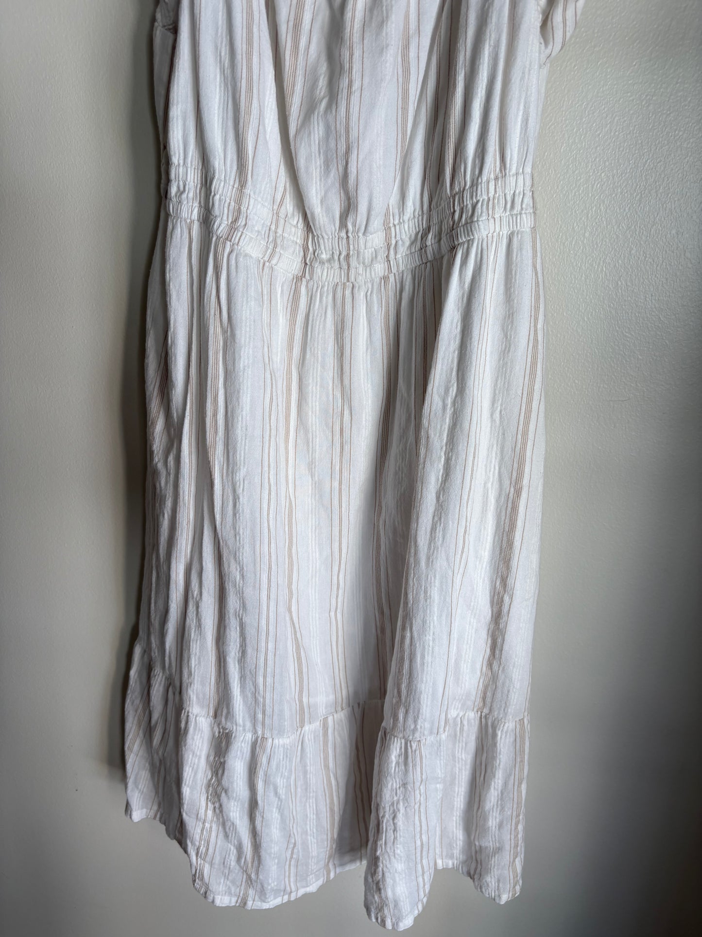 Dress Casual Midi By Good HART In Cream, Size: Xl