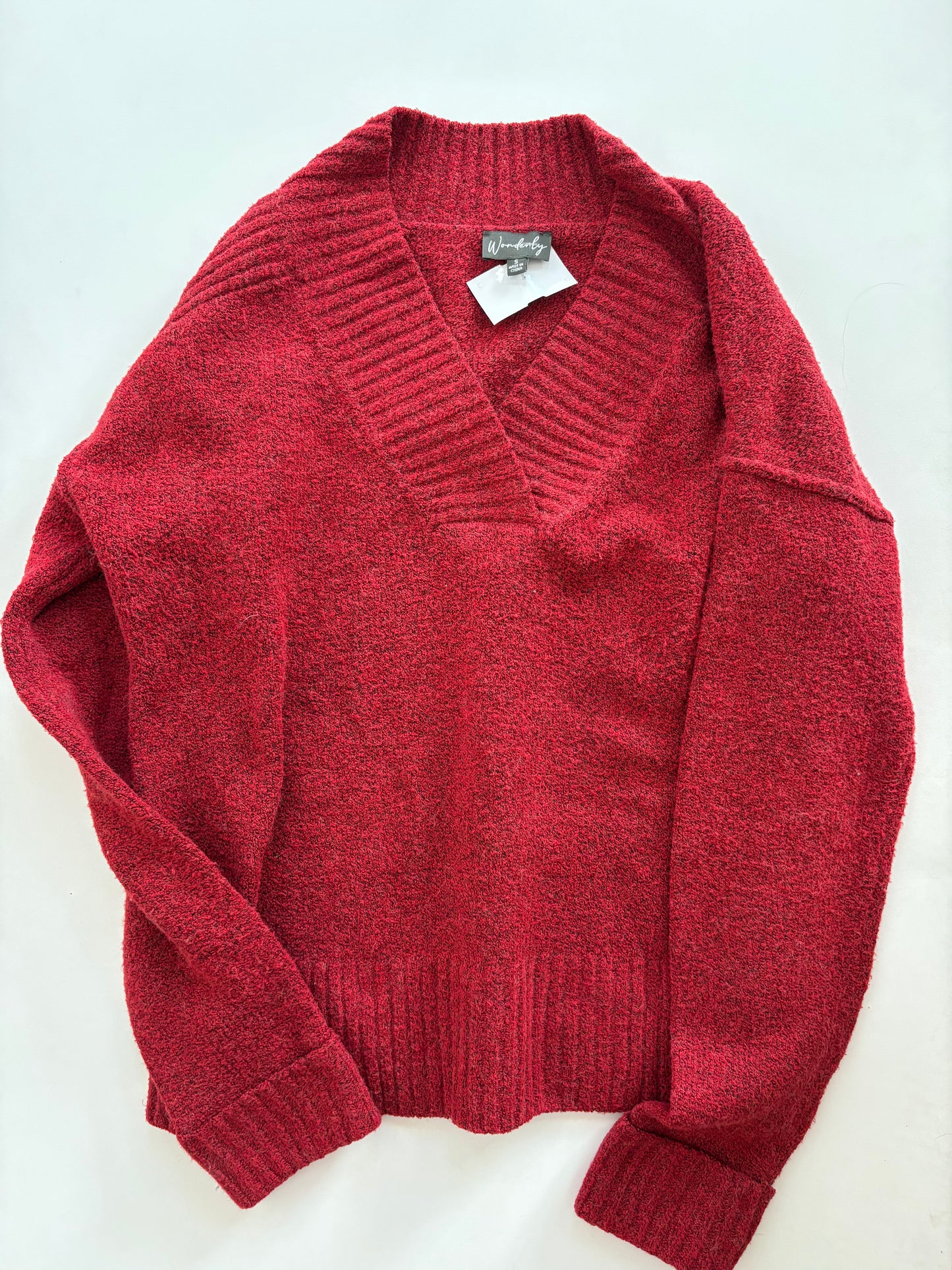 Sweater By Wondery In Red, Size: S