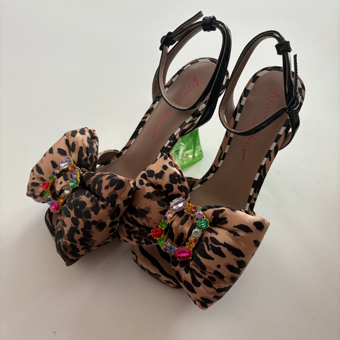 Shoes Heels Block By Betsey Johnson In Animal Print, Size: 7