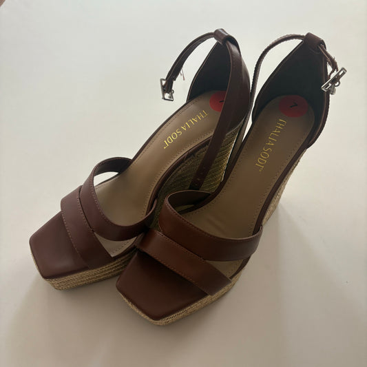 Shoes Heels Wedge By Thalia Sodi In Brown, Size: 7