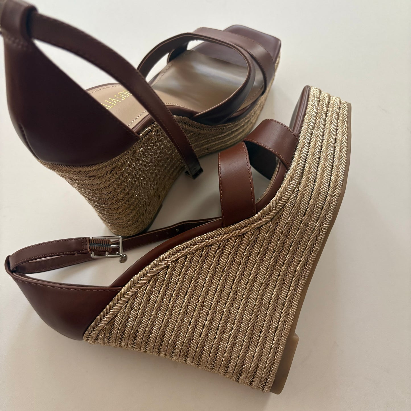 Shoes Heels Wedge By Thalia Sodi In Brown, Size: 7