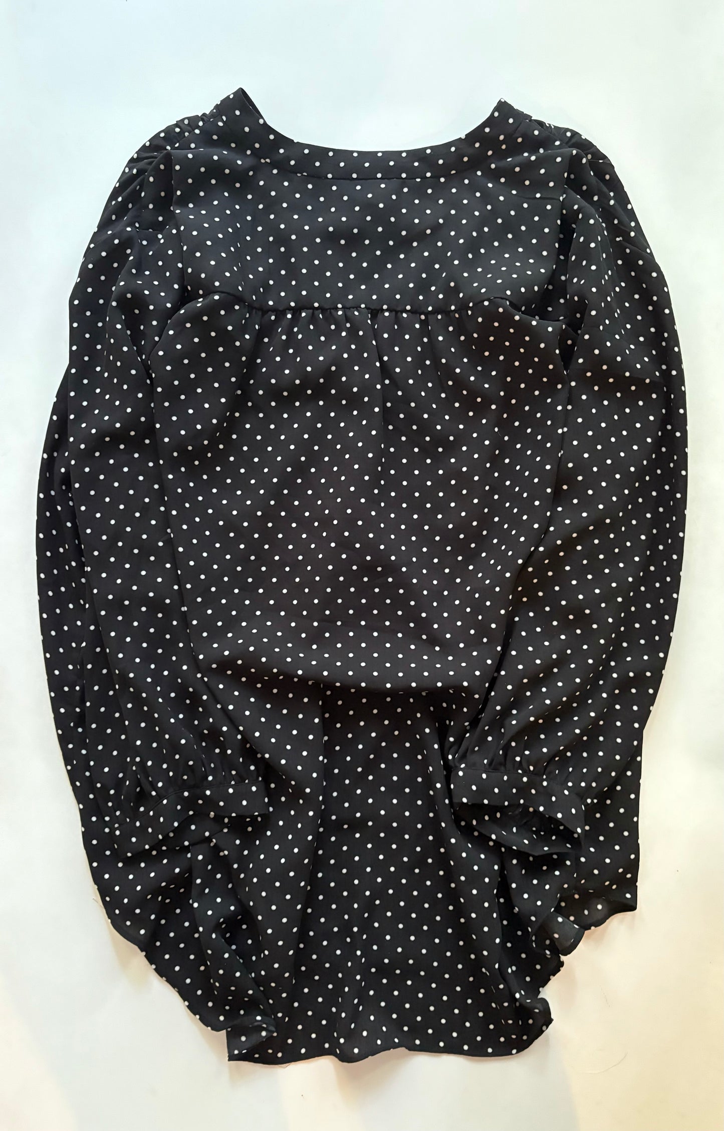 Blouse Long Sleeve By Vince Camuto In Polkadot, Size: 3x