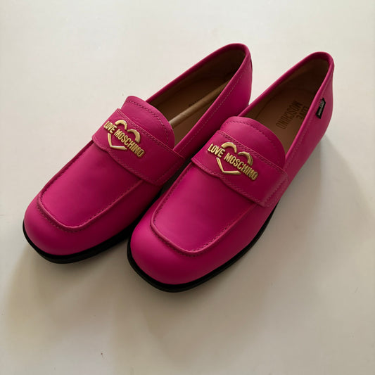 Shoes Flats By Love Moschino In Hot Pink, Size: 9.5