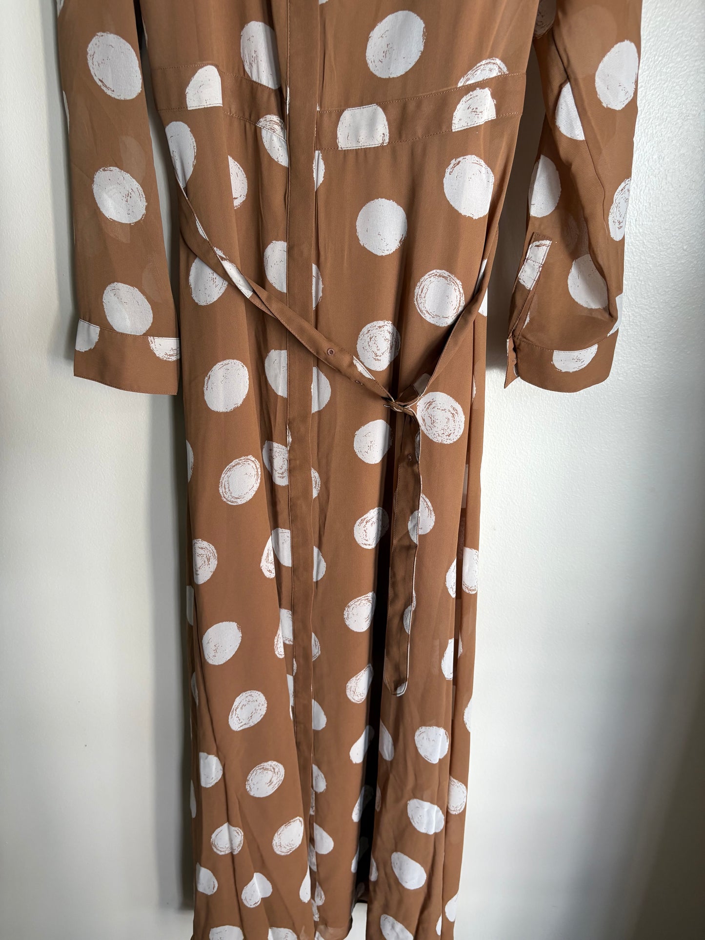 Dress Work By Banana Republic In Polkadot Pattern, Size: 16