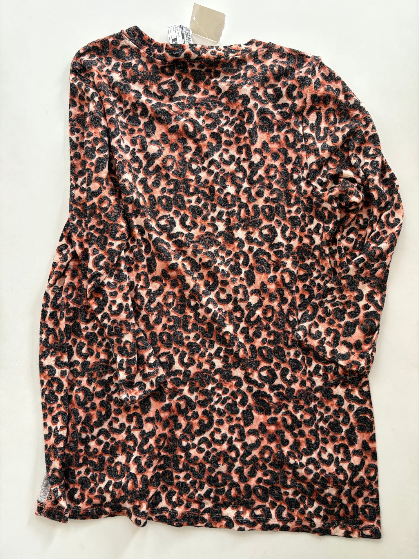 Top Long Sleeve By Versona In Animal Print, Size: L