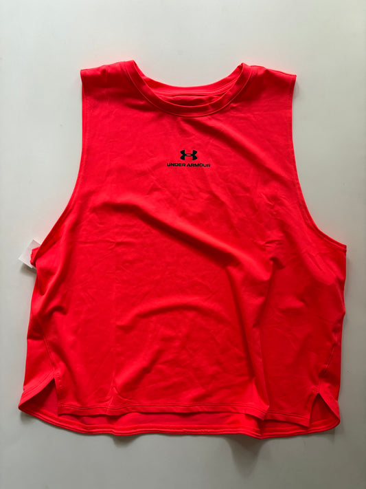 Athletic Tank Top By Under Armour In Orange, Size: M