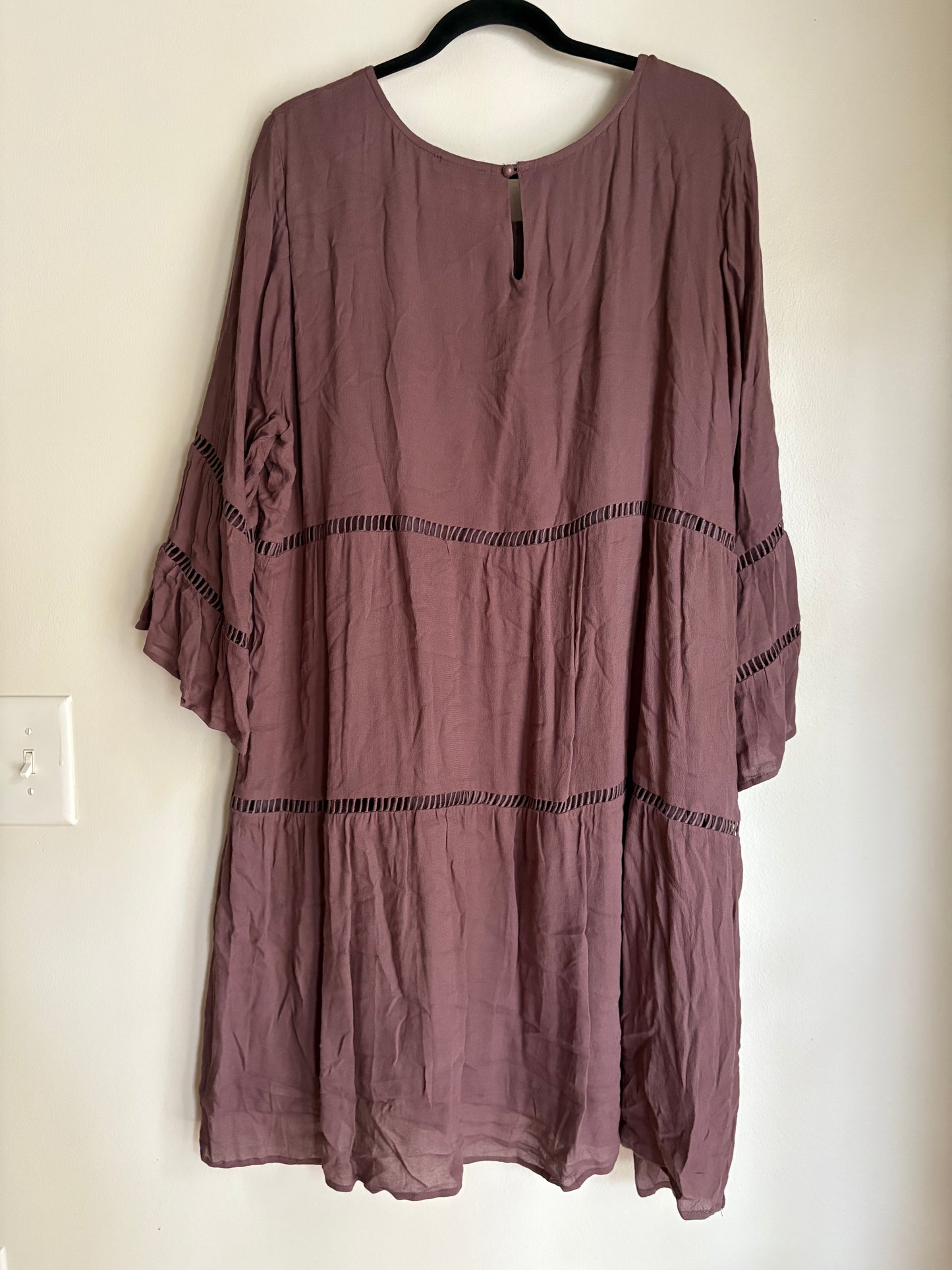 Dress Casual Midi By Oddy In Brown, Size: 3x