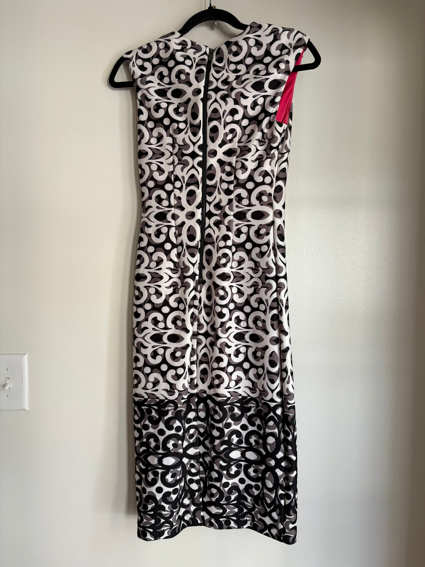 Dress Casual Midi By Vince Camuto In Black & White, Size: Xs