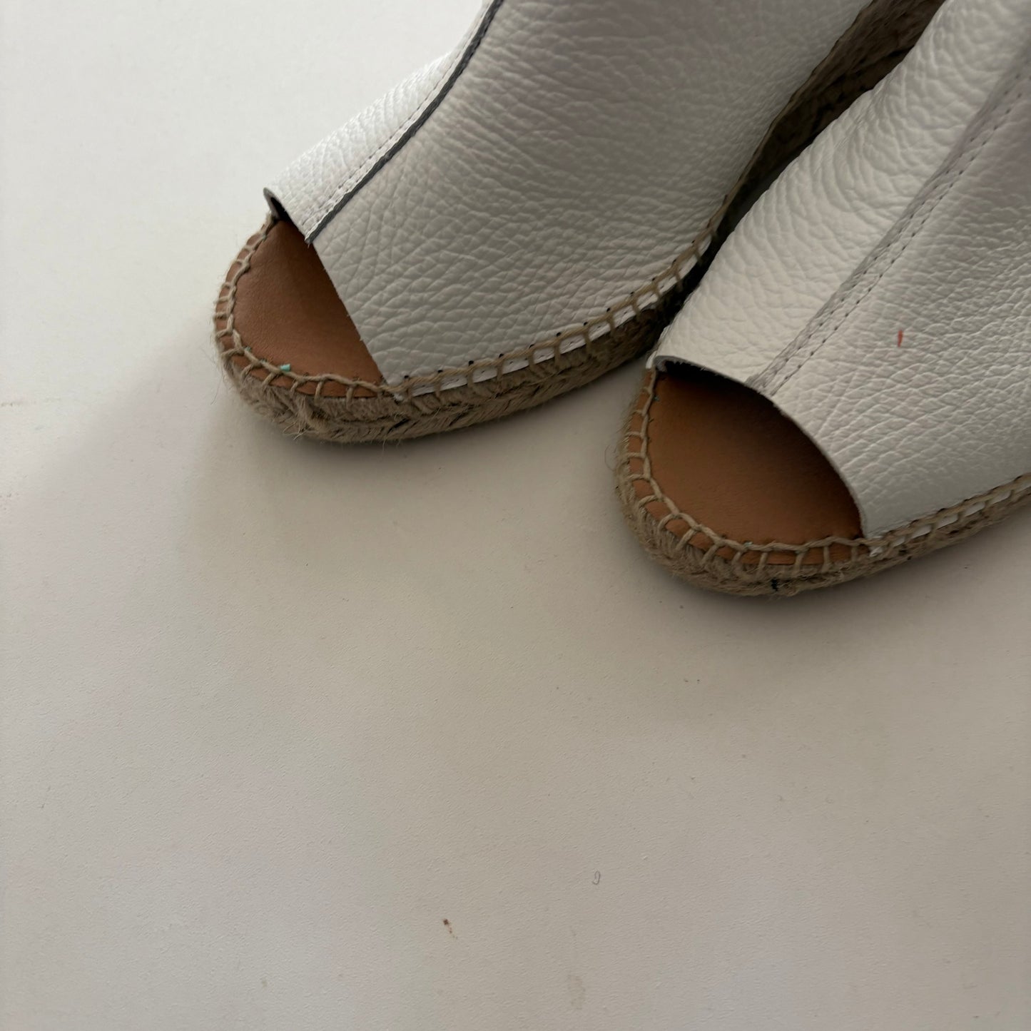 Shoes Heels Wedge By Maypol In White, Size: 10.5