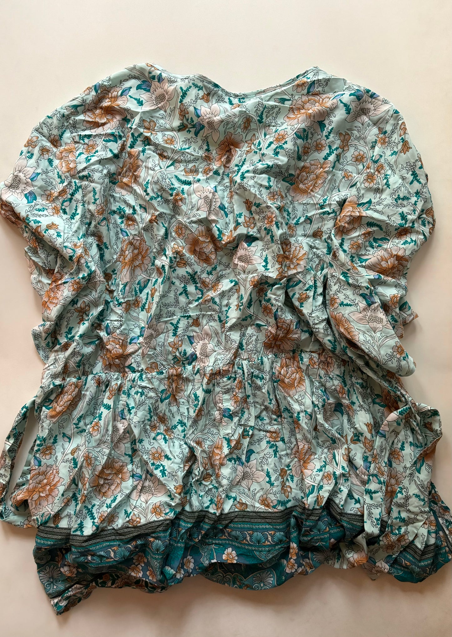 Top Short Sleeve By Cmc In Floral Print, Size: 3x