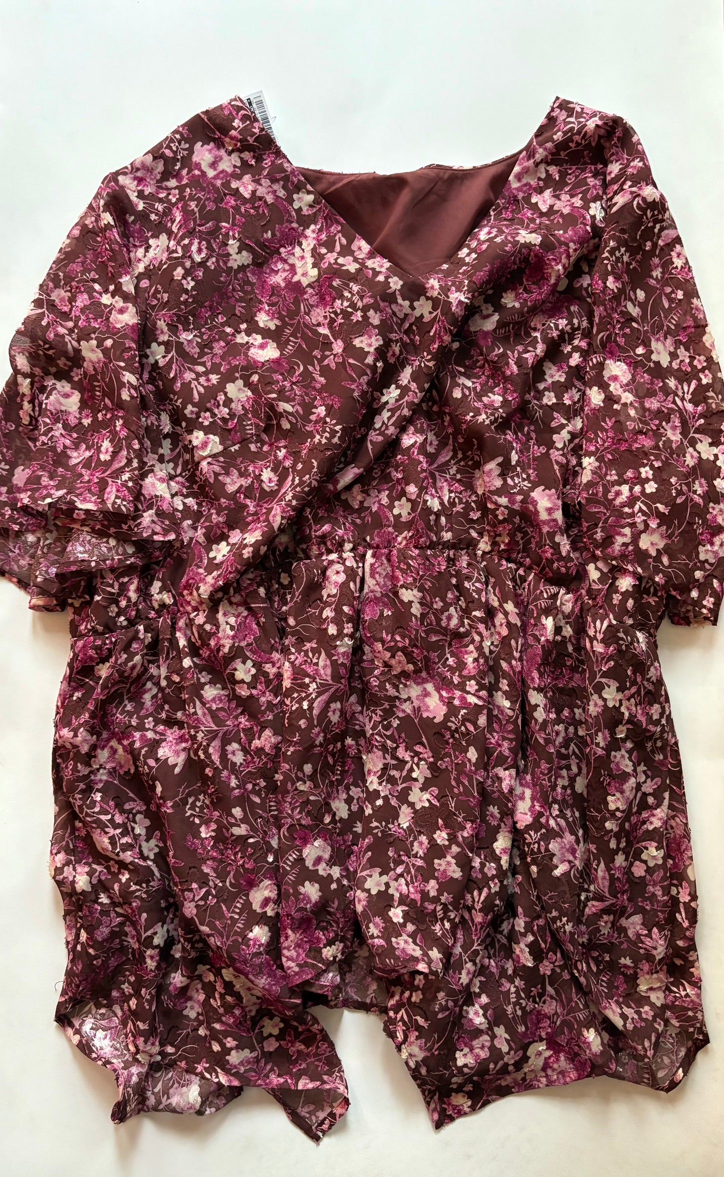 Top Short Sleeve By Cmc In Floral Print, Size: 3x