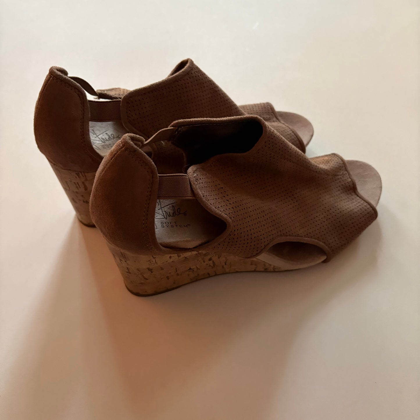 Shoes Heels Wedge By Life Stride In Taupe, Size: 9