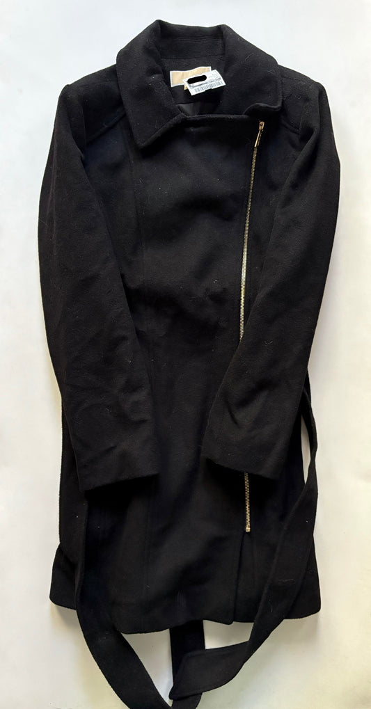 Coat Trench Coat By Michael Kors In Black, Size: M