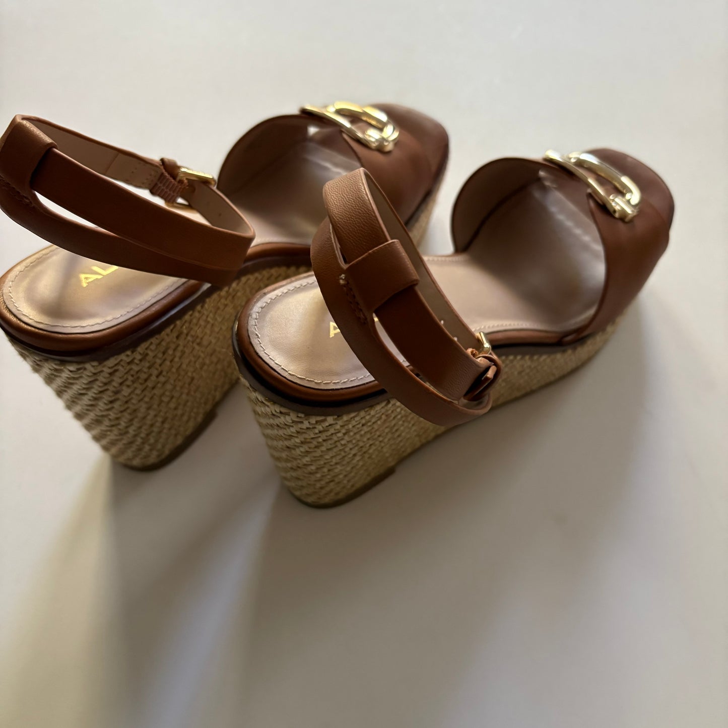 Shoes Heels Wedge By Aldo In Brown, Size: 9