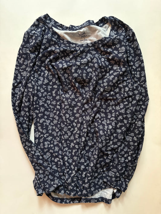 Top Long Sleeve By Pink Rose In Blue, Size: 1x