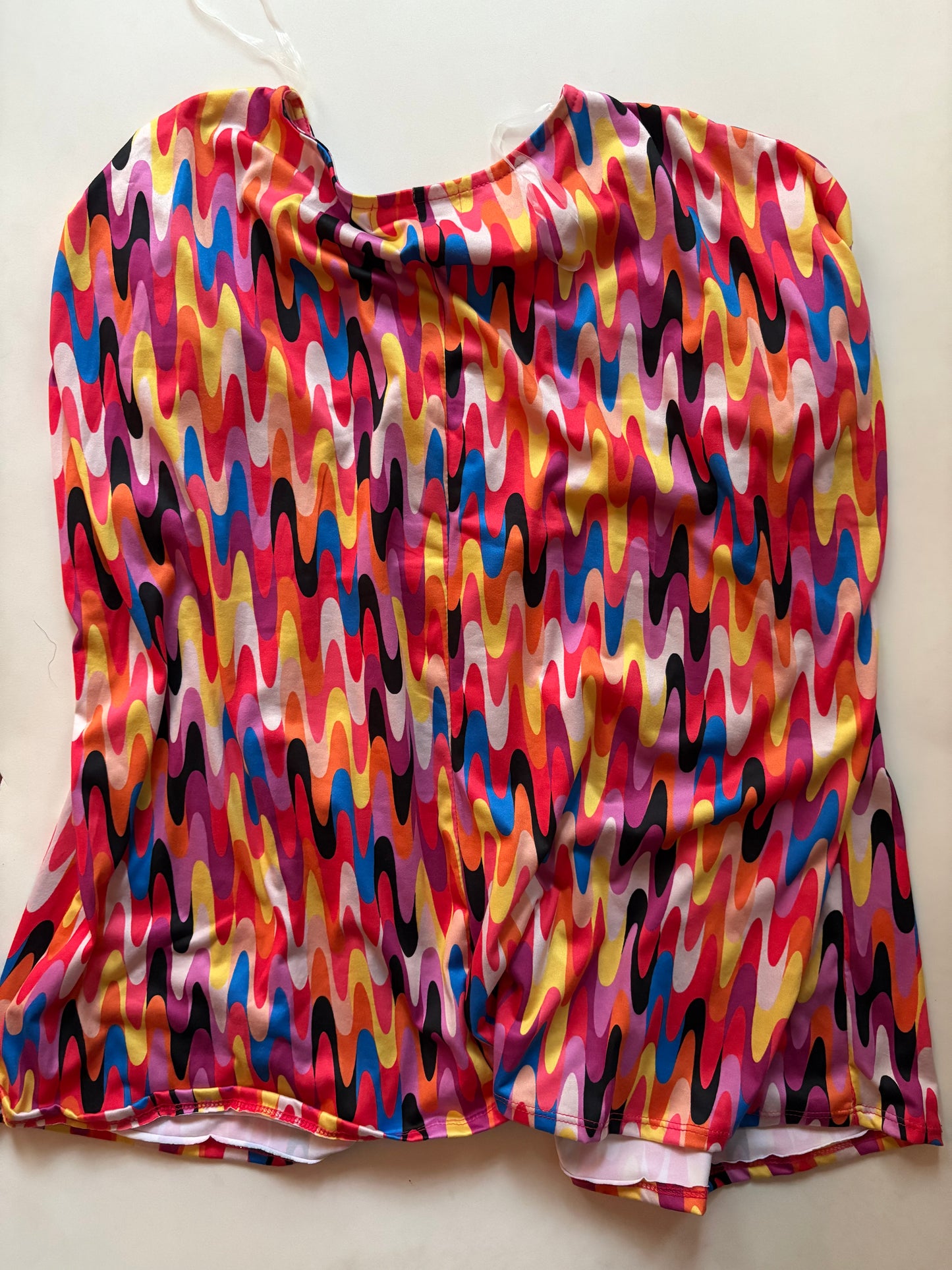 Blouse Short Sleeve By Haptics In Multi-colored, Size: 1x