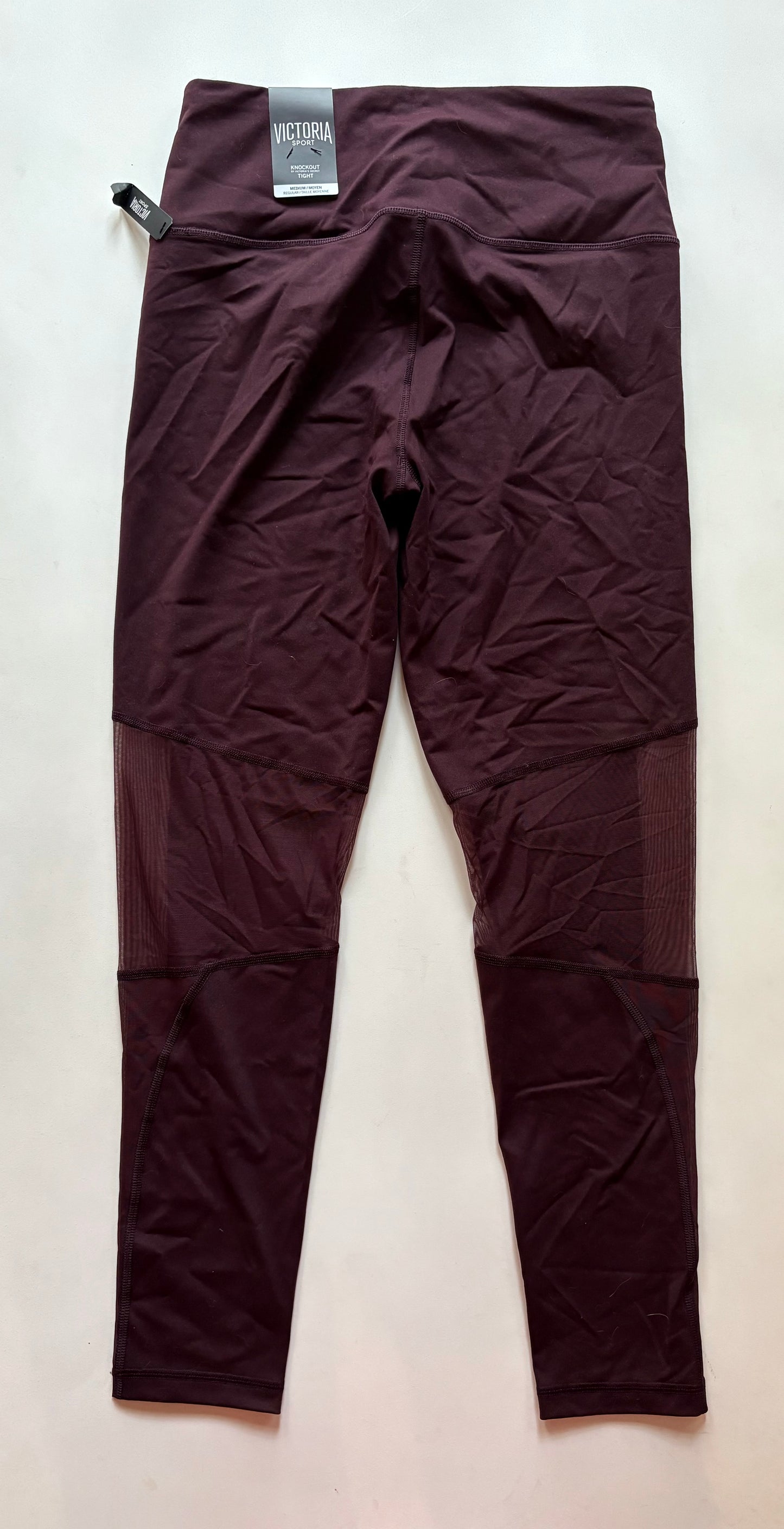 Athletic Leggings By Victorias Secret In Maroon, Size: M