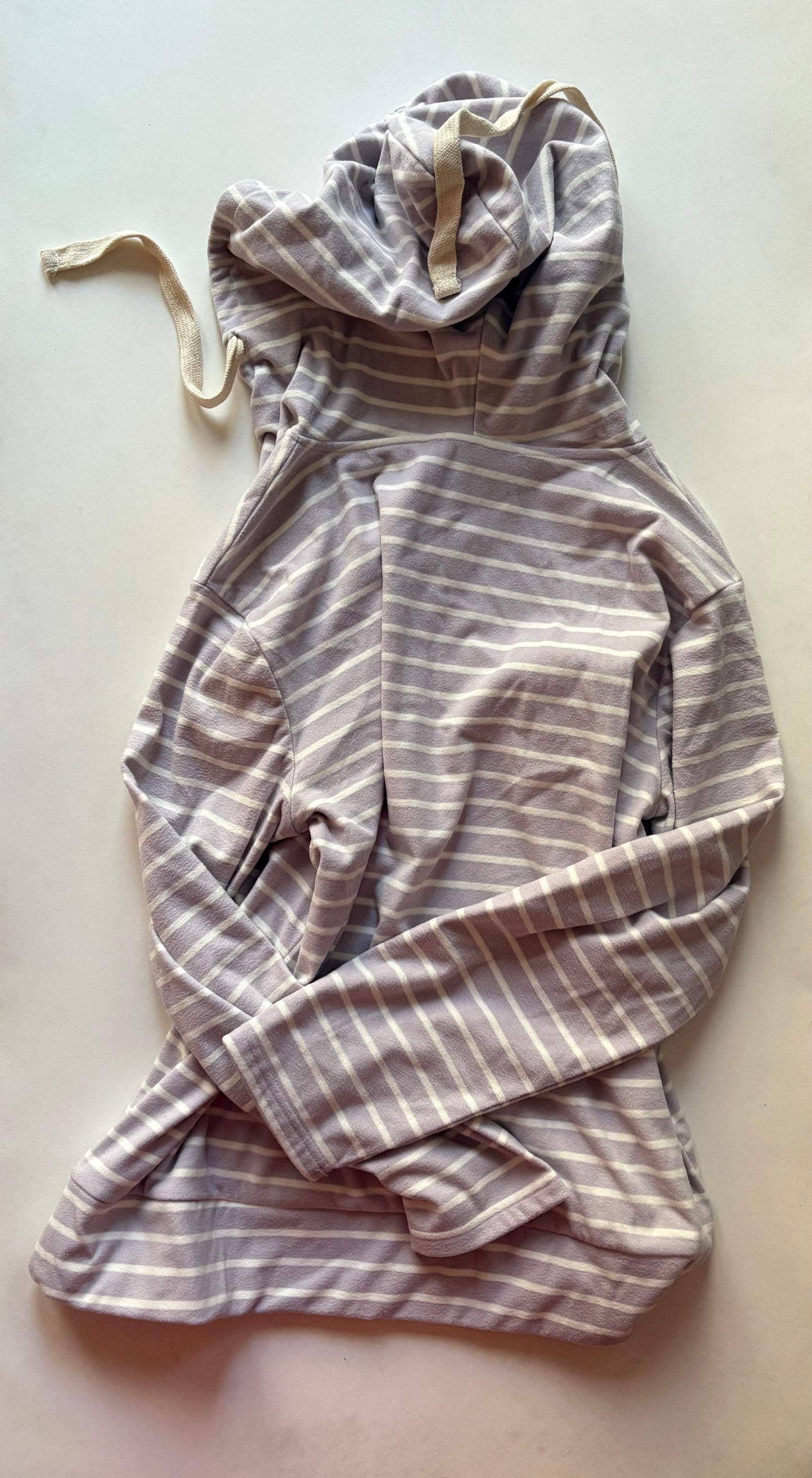 Sweatshirt Hoodie By Double In Striped Pattern, Size: Xl