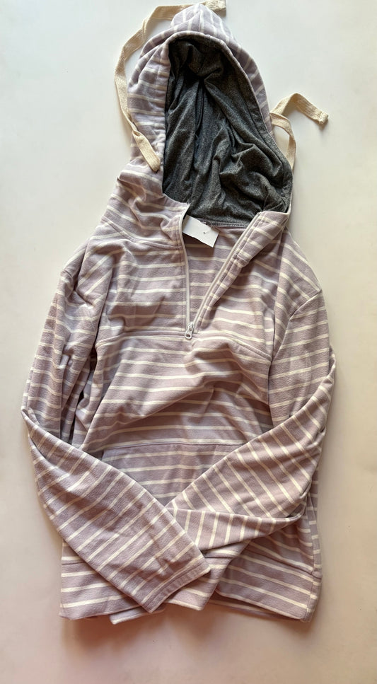 Sweatshirt Hoodie By Double In Striped Pattern, Size: Xl