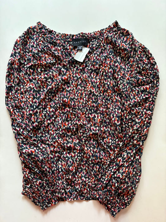 Blouse Long Sleeve By Premise In Multi-colored, Size: Xl