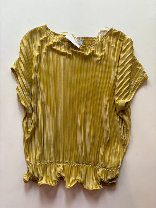 Blouse Short Sleeve By Zara In Yellow, Size: M