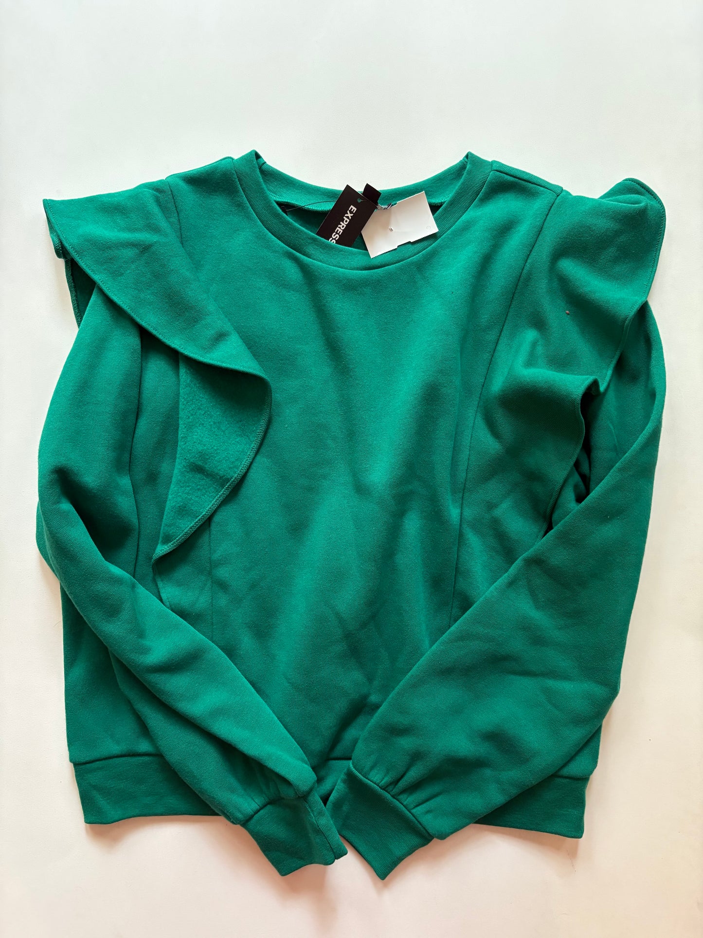 Sweatshirt Crewneck By Express In Green, Size: S