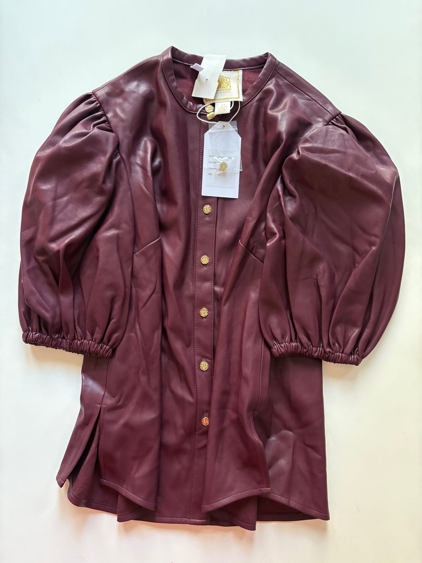 Top Long Sleeve By Emily Mcarthy In Maroon, Size: Xs