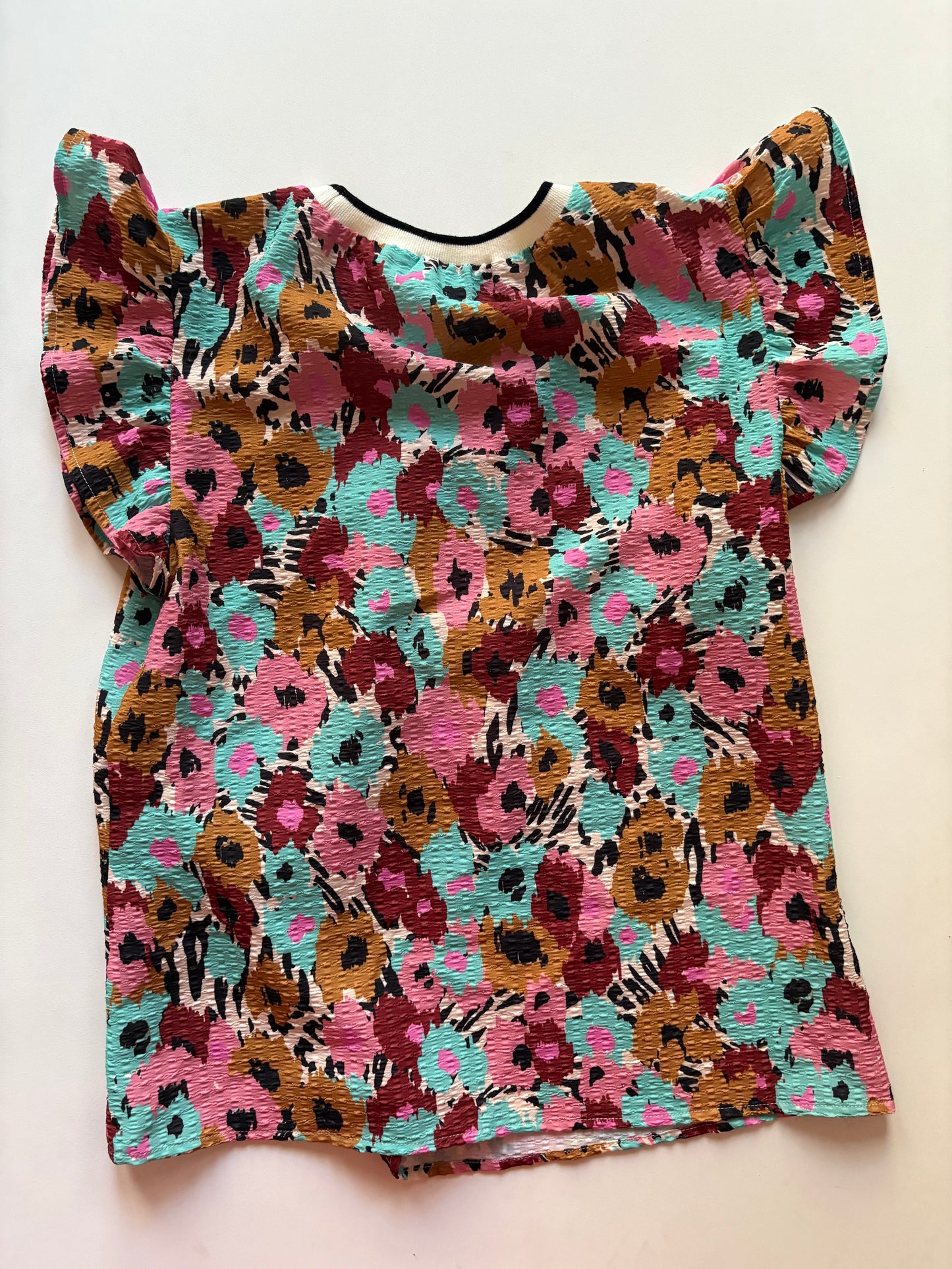 Top Short Sleeve By Thml In Multi-colored, Size: Xs