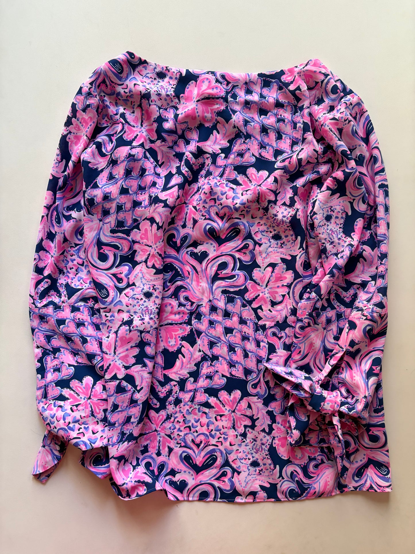 Blouse Long Sleeve By Lilly Pulitzer In Multi-colored, Size: Xs