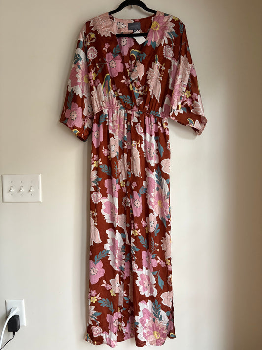 Dress Casual Maxi By Hudson In Floral Print, Size: L