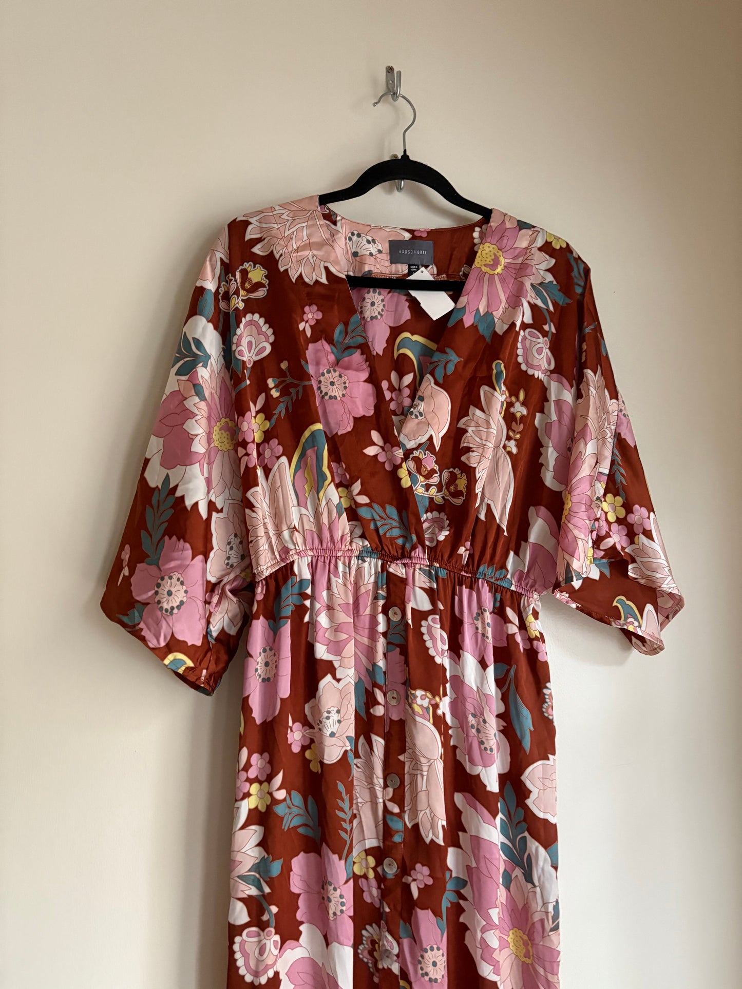 Dress Casual Maxi By Hudson In Floral Print, Size: L