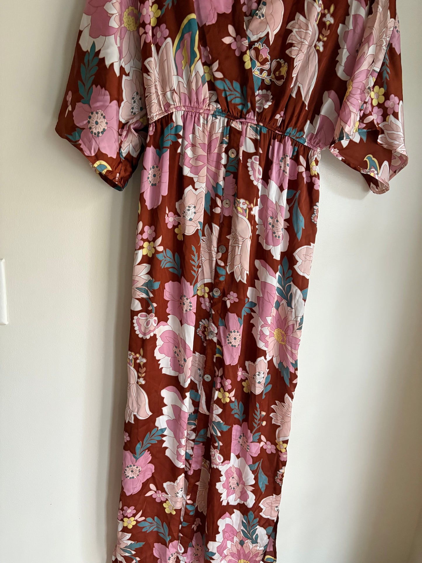 Dress Casual Maxi By Hudson In Floral Print, Size: L