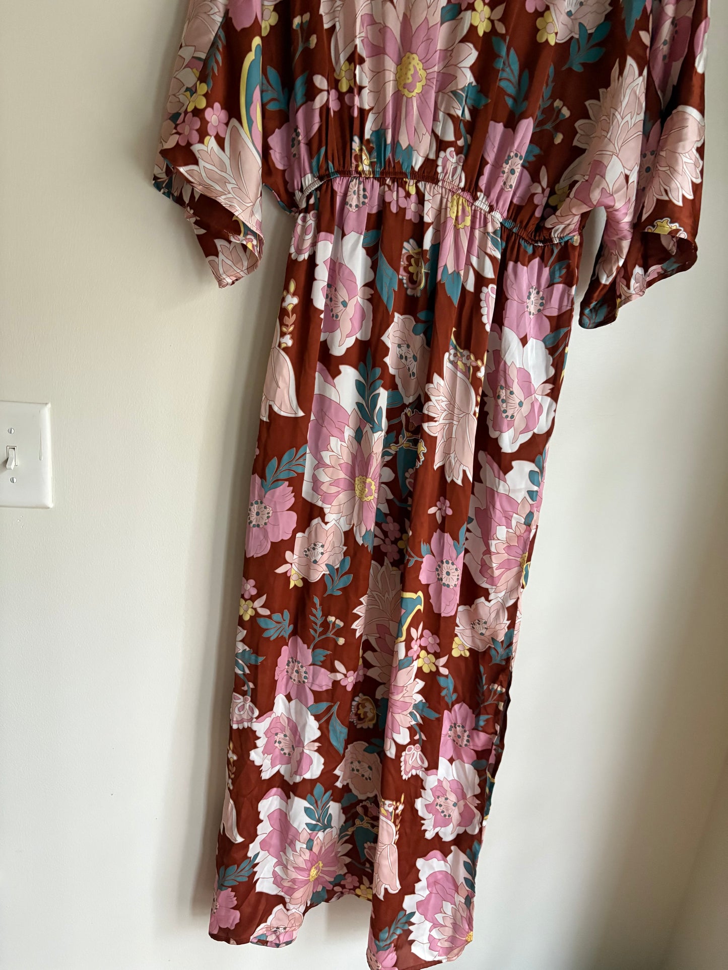 Dress Casual Maxi By Hudson In Floral Print, Size: L