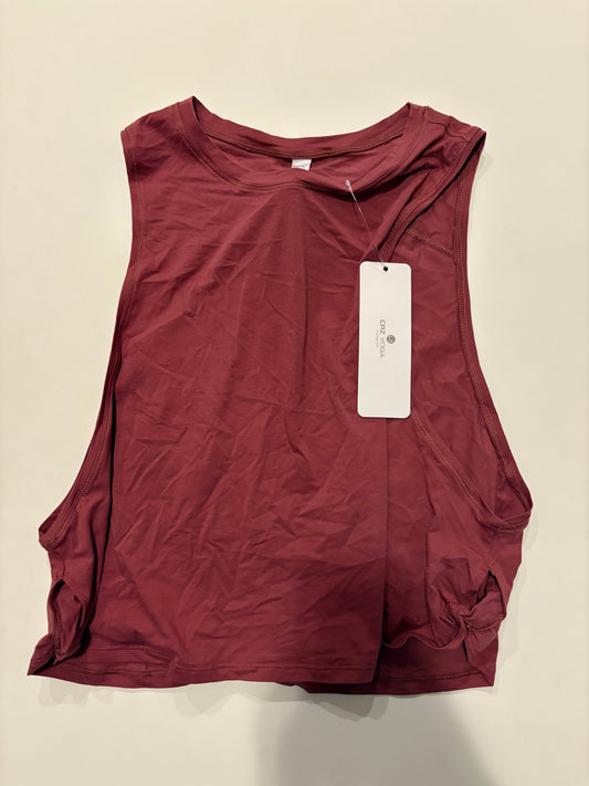 Athletic Tank Top By Crazy Yoga In Brown, Size: L