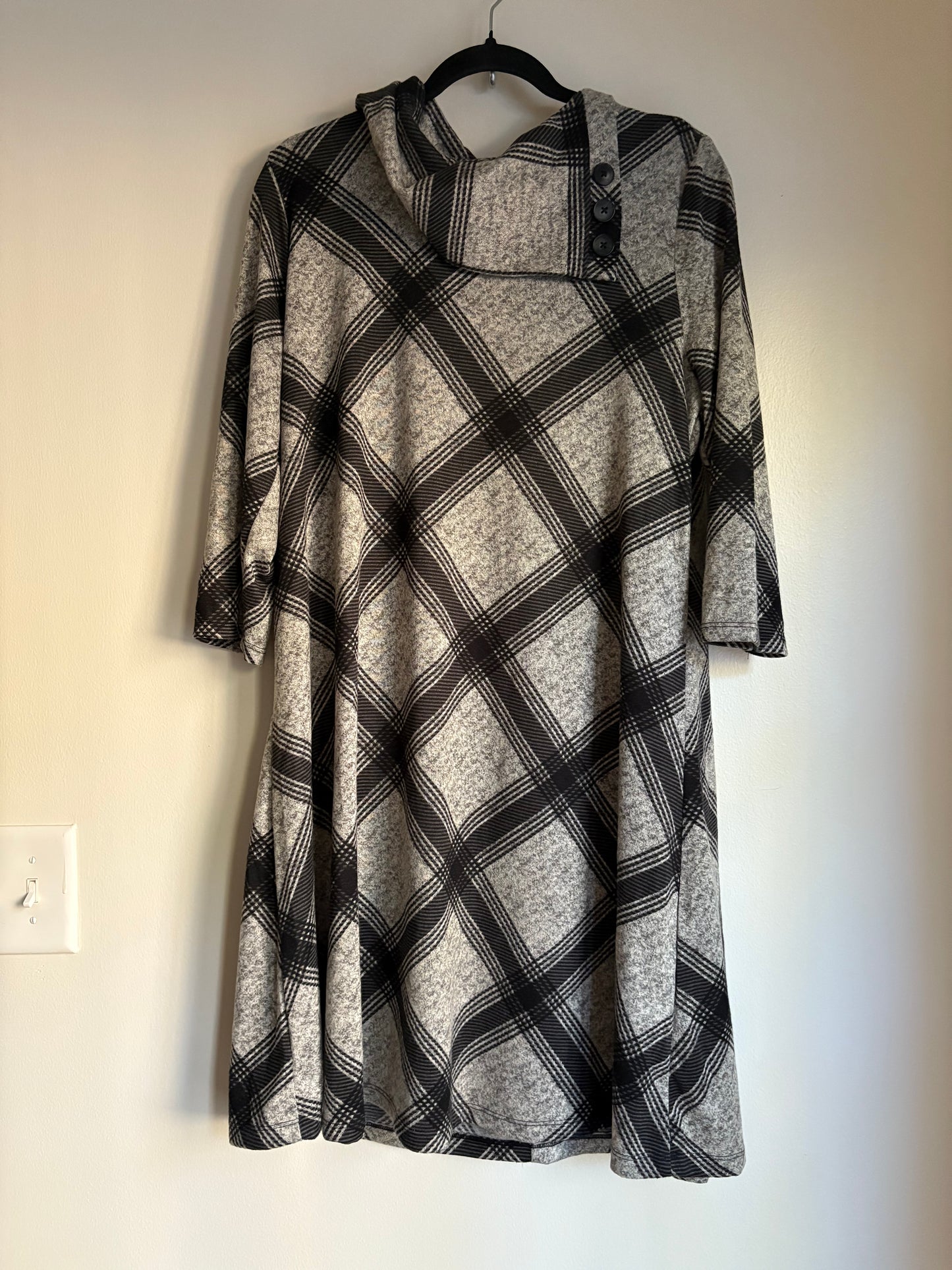 Dress Work By Clothes Mentor In Plaid Pattern, Size: Xl