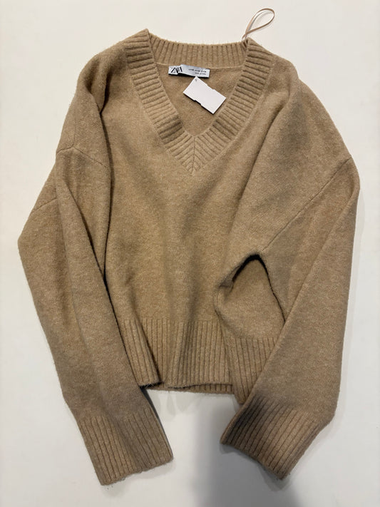 Sweater By Zara In Tan, Size: Xs