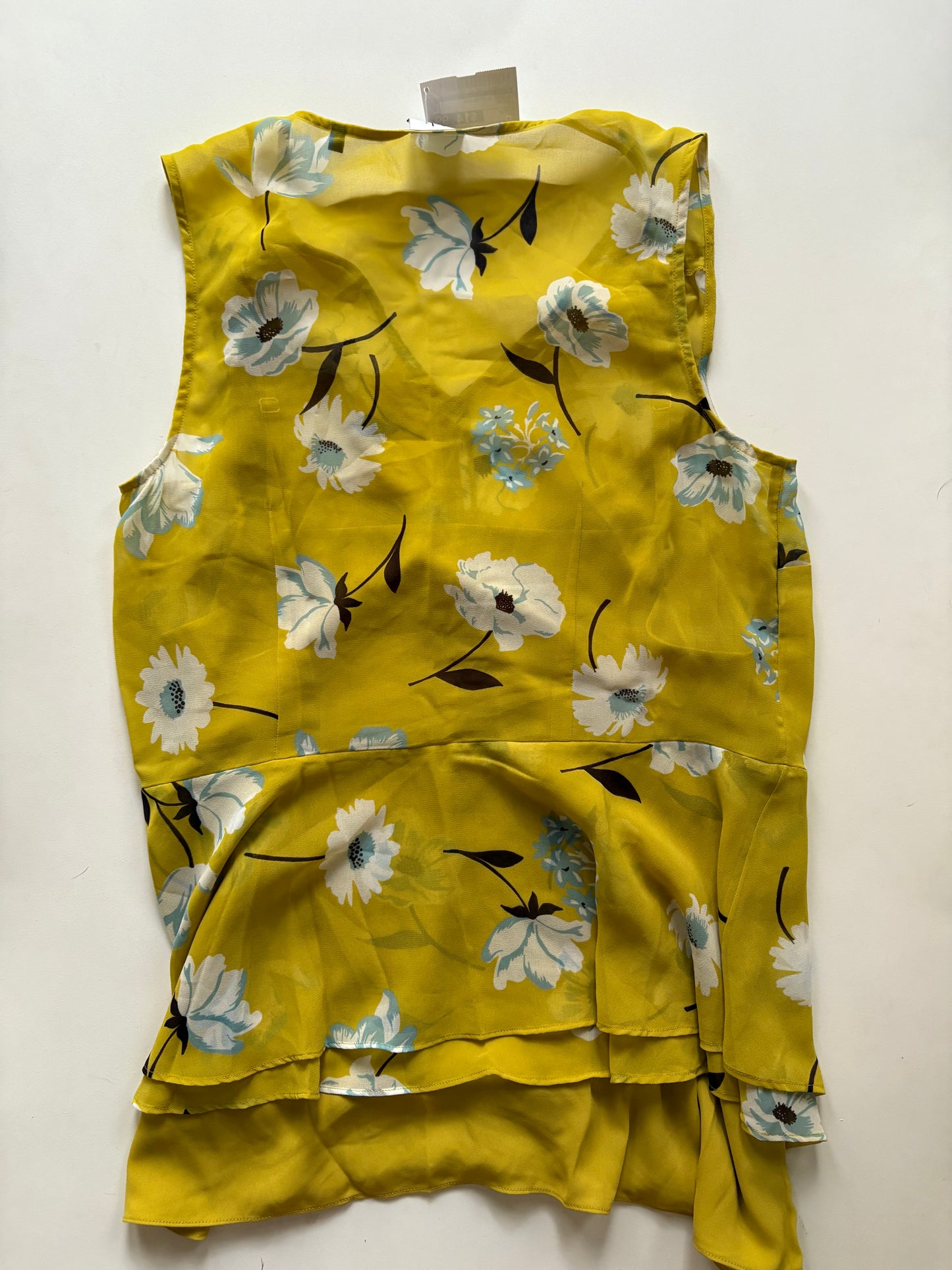 Blouse Sleeveless By Cabi In Yellow, Size: M