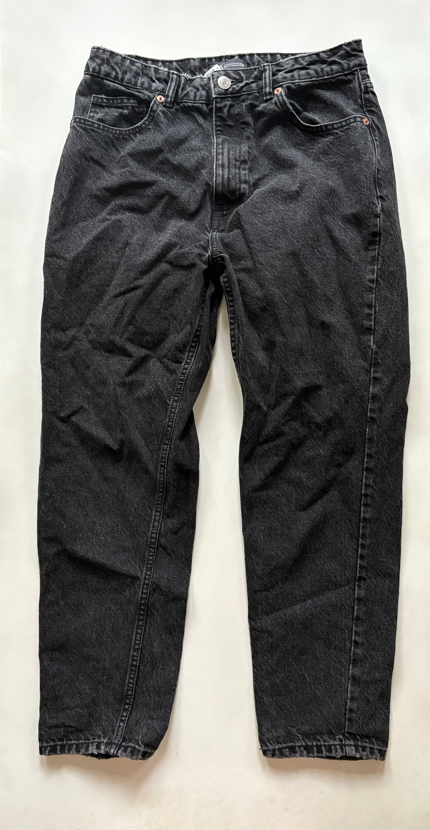 Jeans Straight By Zara In Black, Size: 10