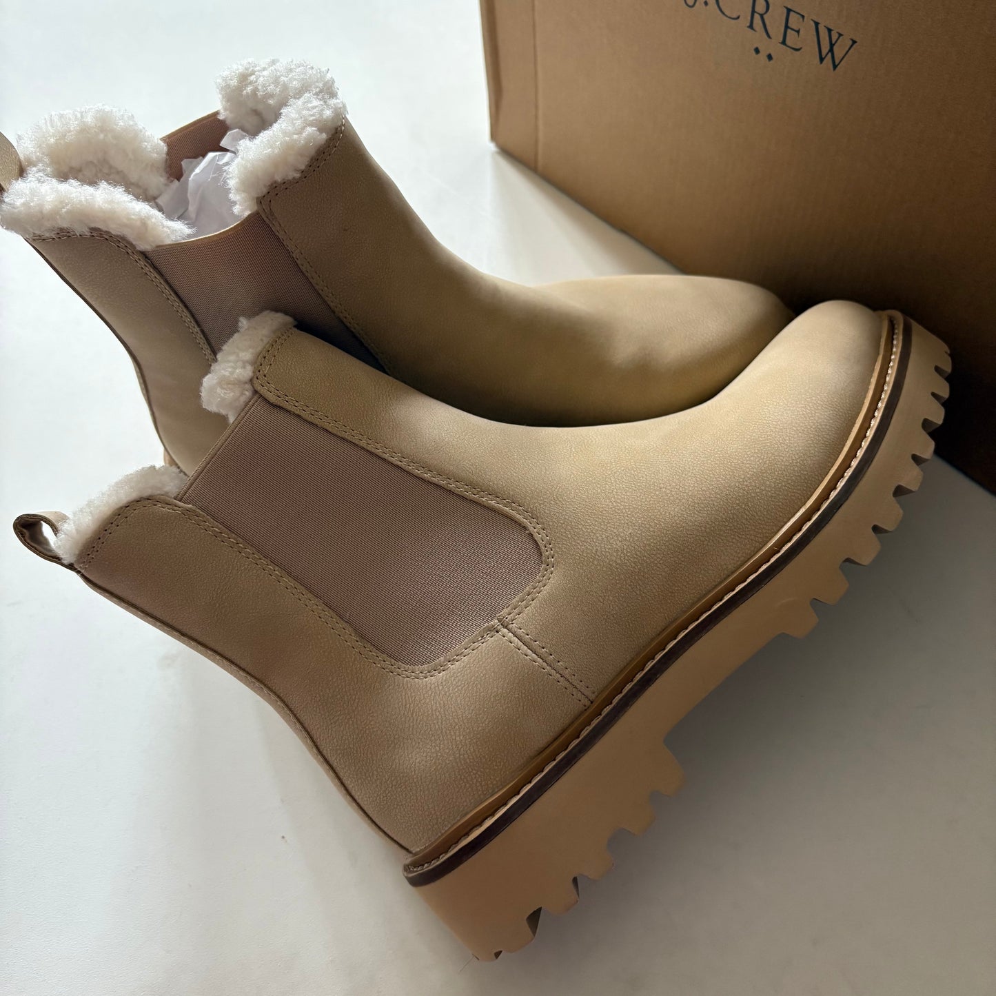 Boots Ankle Flats By J. Crew In Cream, Size: 9.5