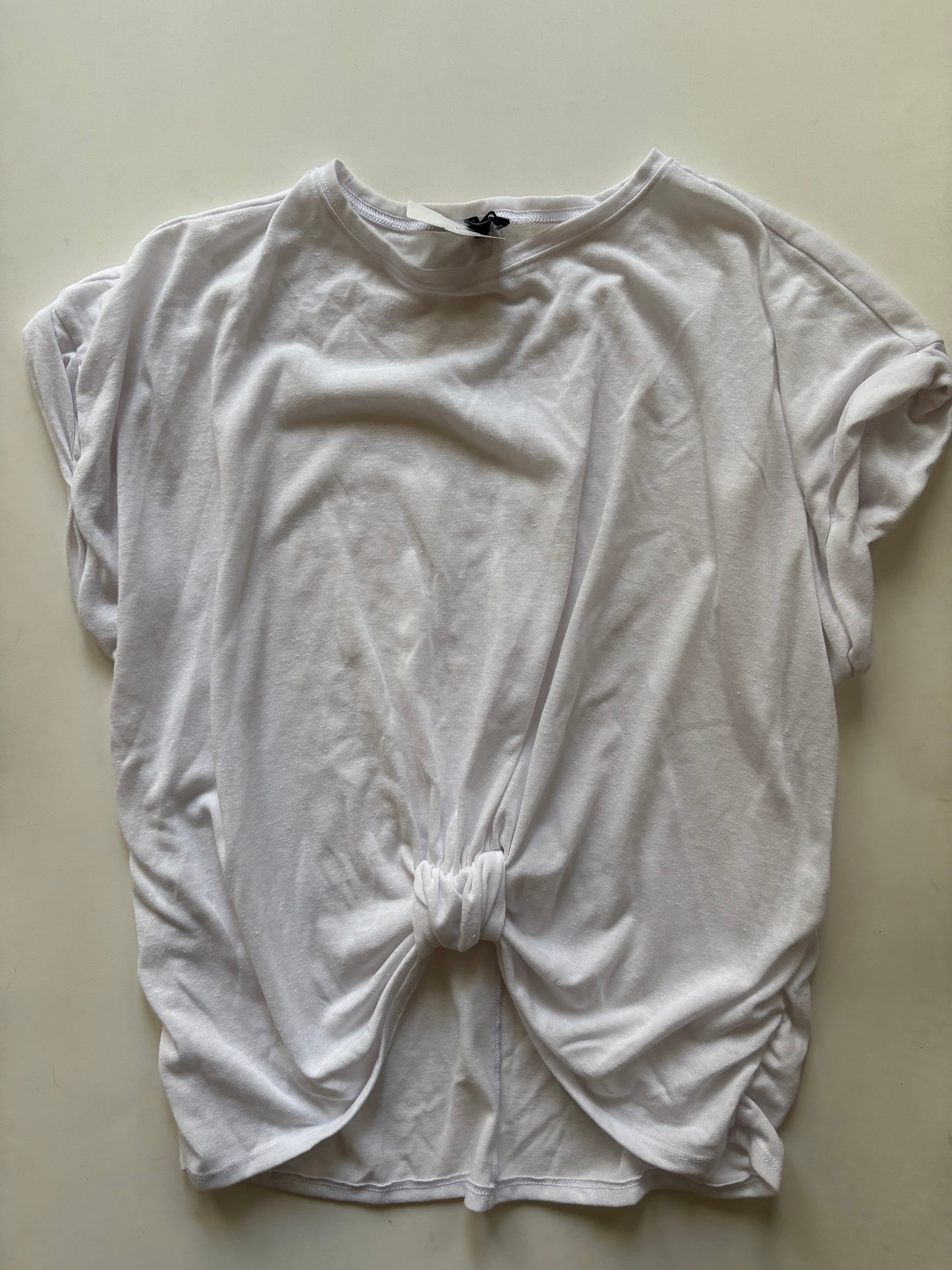 Top Short Sleeve By Express In White, Size: S