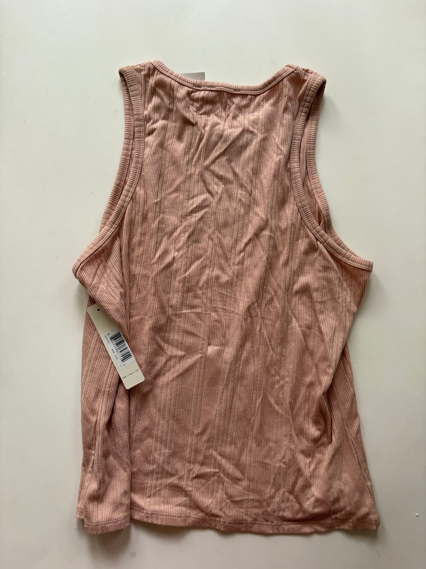 Top Sleeveless By Cyrus Knits In Peach, Size: L