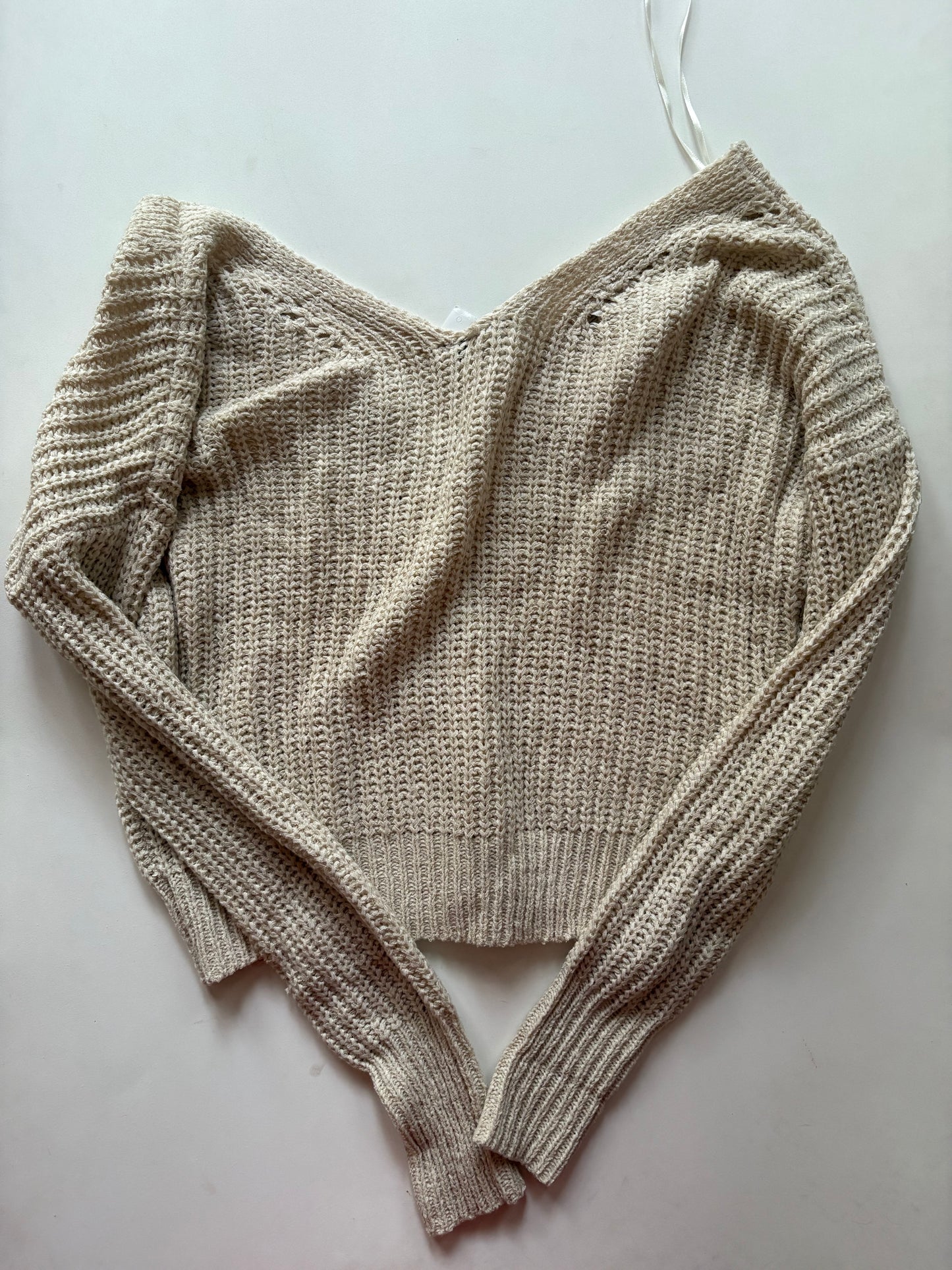 Sweater Cardigan By Moon & Madison In Cream, Size: M