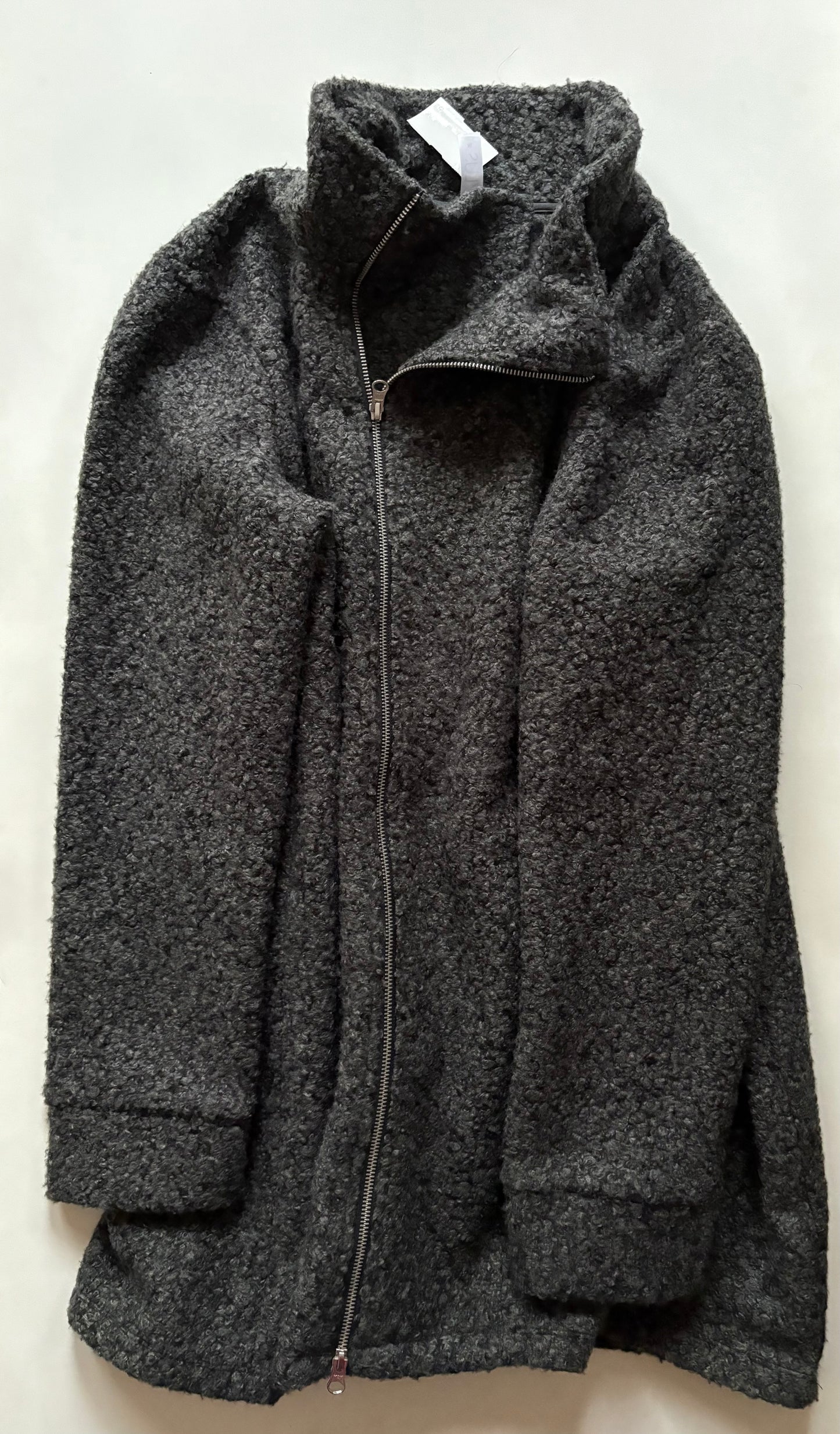 Coat Faux Fur & Sherpa By Stylus In Grey, Size: Xl