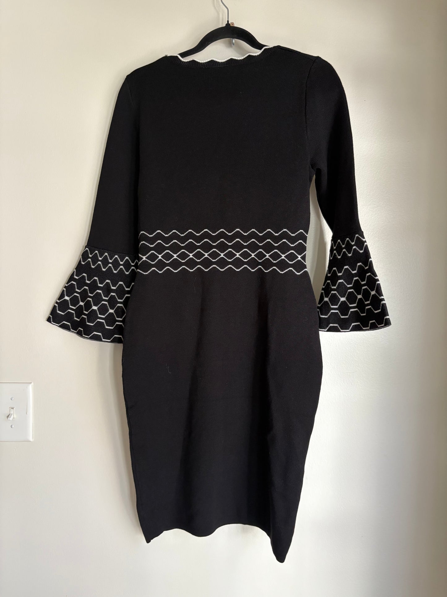 Dress Work By Nina Leonard In Black & White, Size: S