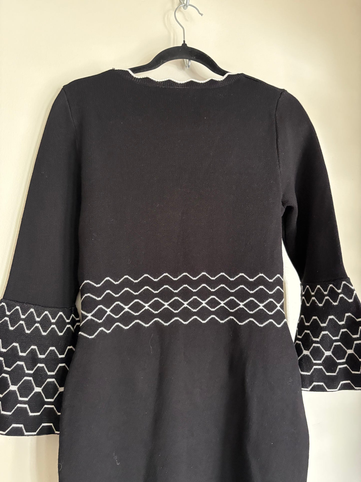 Dress Work By Nina Leonard In Black & White, Size: S