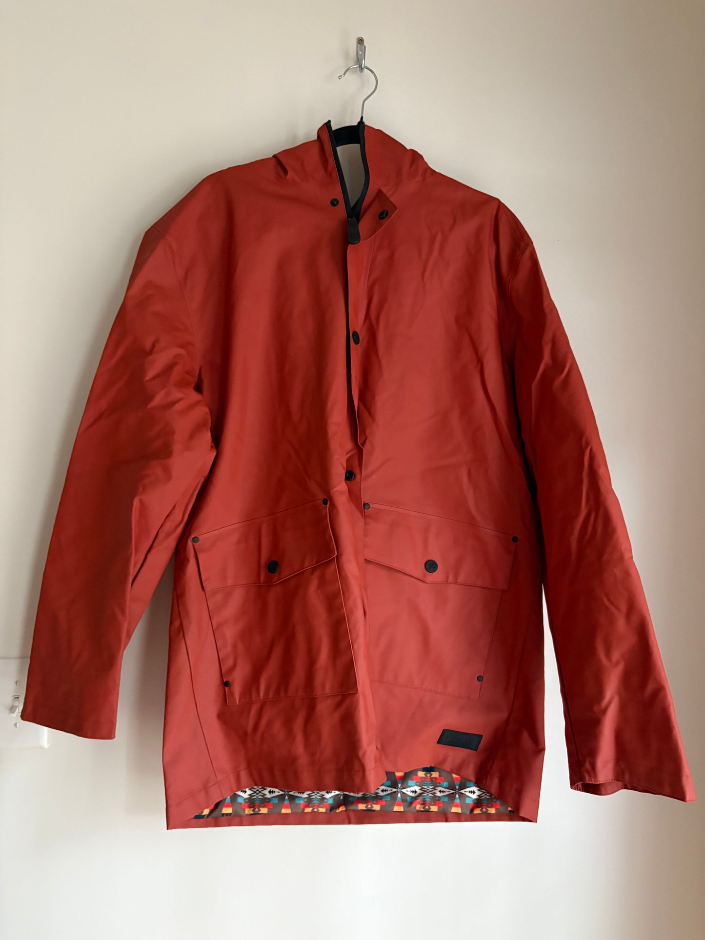 Coat Raincoat By Pendleton In Orange, Size: Xl