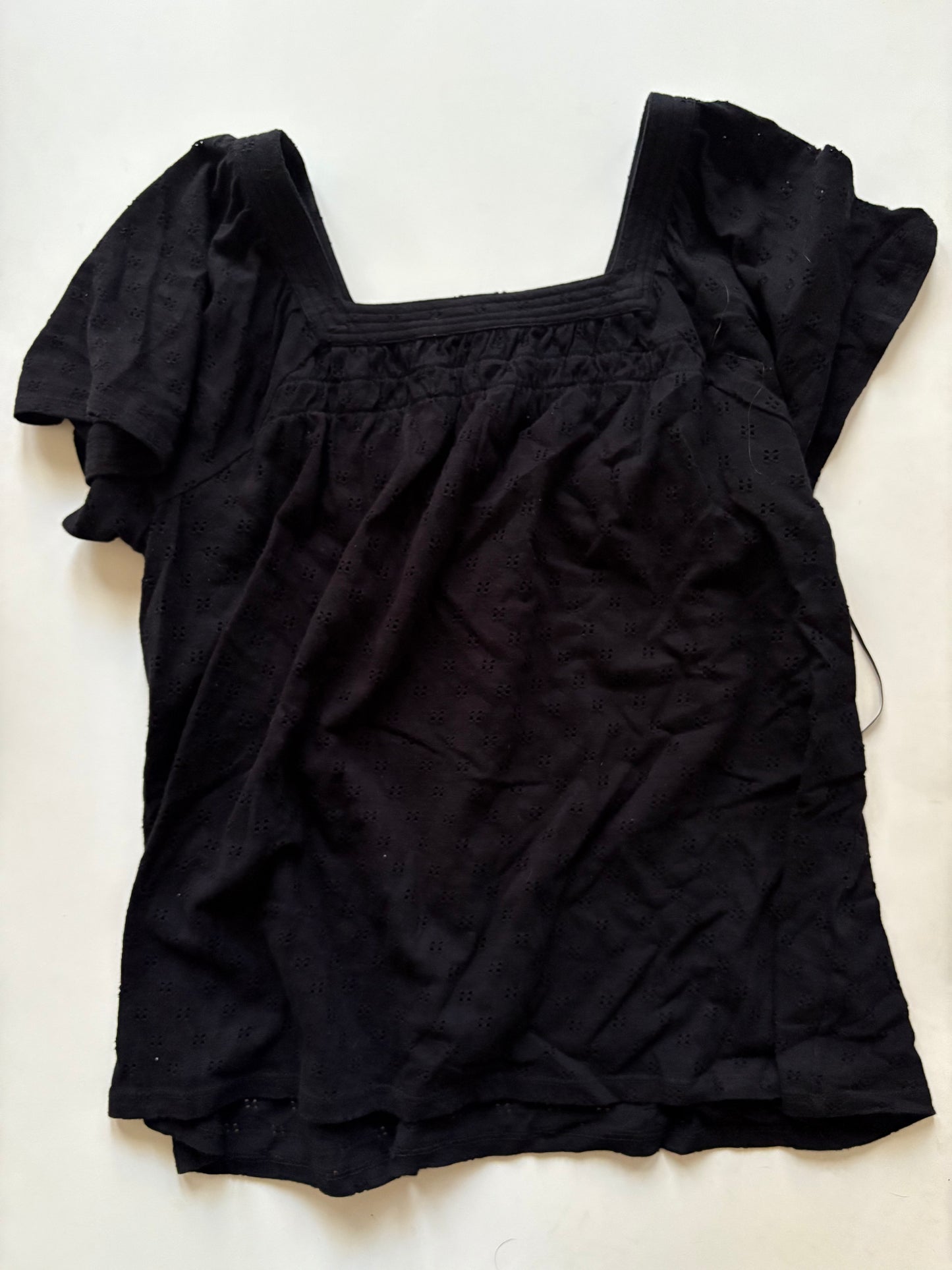 Top Short Sleeve By Style And Company In Black, Size: L